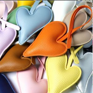 Irregular Heart <b>Charm</b> Car Ornament Cute Fashion PU Leather <b>Bag</b> <b>Charm</b> Heart Keychain Pendant Handbag Decor - Product Image 2