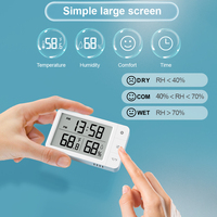 Mini Hygromètre Numérique Personnalisable avec Contrôleur de Température, Affichage LCD/LED, Indice de Protection IP67, Certifié CE FCC, -50~+70 1