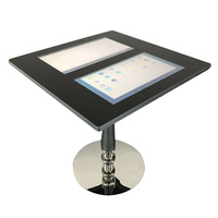 Prix d'usine Bar de luxe moderne rond en bois LCD écran tactile Table basse intelligente interactive