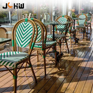 Mobilier <span class=keywords><strong>de</strong></span> jardin extérieur en osier français empilé noir et <span class=keywords><strong>blanc</strong></span> chaise <span class=keywords><strong>de</strong></span> rotin <span class=keywords><strong>Paris</strong></span> chaise <span class=keywords><strong>de</strong></span> bistro <span class=keywords><strong>de</strong></span> jardin en bambou - Product Image 3