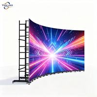 Pantallas LED Curvas de Alquiler a Todo Color para Interiores/Exteriores P2.604, P2.976; Pantallas LED Flexibles Curvas P3.91/P4.81 500x1000