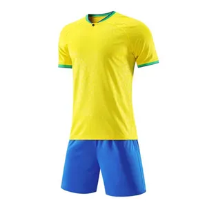 Pronto per la spedizione divise da calcio alla rinfusa 2024 nuovo modello di maglia da calcio brasiliano articoli popolari RCJ-65D abbigliamento da calcio