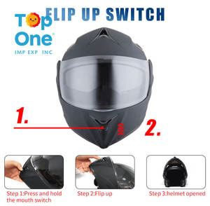 Casque modulaire intégral en fibre de carbone TopOne, idéal pour l'aventure, respirant, léger et durable, pour garçons et filles - Product Image 2