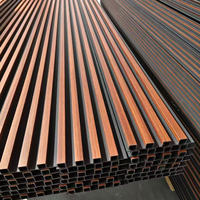 High Quality Waterproof WPC Fluted Wall Panel Timber Tube Slatted Decorative Board Eco Wood Interior Wall Cladding
