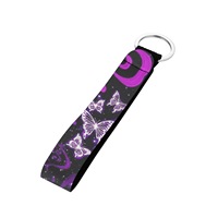 Porte-clés en nylon jacquard personnalisé Gillian Factory, style urbain, modèle quatre saisons, économique, souvenir, cordon court