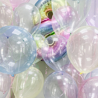 10 pouces 2g 12 pouces 3g cristal Pastel ballons cristal Transparent Latex ballons fête d'anniversaire décoration cristal Latex ballons