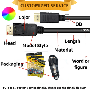 DisplayPort To DisplayPort <span class=keywords><strong>สาย</strong></span>เคเบิล4K 60Hz DP ตัวผู้ไปยัง DP สนับสนุน<span class=keywords><strong>สาย</strong></span>เคเบิล DP 4K 1080P DP - Product Image 4