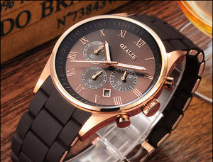 Reloj de Cuarzo Analógico Deportivo de Lujo, Resistente al Agua, Correa de Cuero de 22 mm de Ancho, Esfera de 45 mm, Caja de Aleación, Cristal con Fase Lunar, Estilo Ejecutivo - Product Image 5