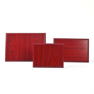Targa in legno MDF rossa personalizzata all'ingrosso per il certificato di medaglia mostra finitura verniciata noce Keepsake - Product Image 2