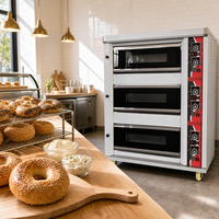 Oven Komersial Rui Tai 3 Dek 6 Loyang, Stainless Steel Kontrol Independen Hemat Energi, untuk Toko Roti dan Jaringan Restoran