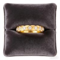 Anillo de Acero Inoxidable Chapado en Oro de 18K con Circonita Cúbica, Diseño Cruzado Acolchado, Minimalista, Apilable, Delgado, para Uso Diario, Joyería para Mujer