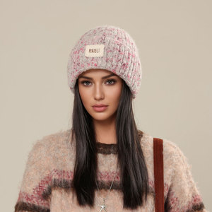 Bonnets en laine mélangée, vente en gros, bonnets tricotés personnalisés, bonnets d'hiver, logo brodé pour femmes - Product Image 6