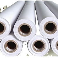 Blanc imprimable 280gsm 100% polyester blanc mat jet d'encre impression art toile rouleau de papier