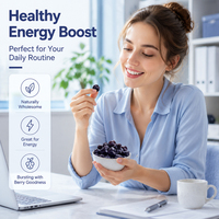 OEM Bulk Gedroogde Blauwe Bessen Hele Natuurlijke Zure Zachte Zonder Toegevoegde Suiker Antioxidantenrijk Gezonde Snack Fruit Superfood 10kg