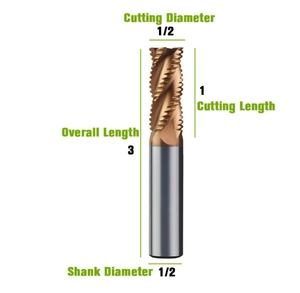 ดอกกัดเหล็กแบบกำหนดเอง ขนาด 1/2 นิ้ว 4 ฟลูต 20 มม. สำหรับงานกัดหยาบ HRC55 - Product Image 1