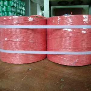 Twisted Uv-treated Polypropylene Twine 1Mm 1120 M/kg 3 Pon Bale Rope Red
