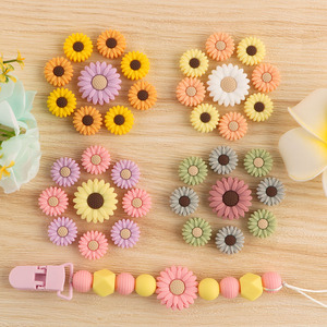 Cuentas de silicona con forma de flor para la fabricación de joyería, 12 colores disponibles, libres de BPA, cuentas sueltas de grado alimenticio. - Product Image 6