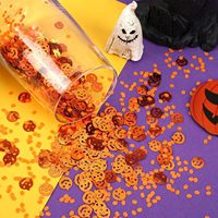 Confettis Citrouille d'Halloween pour Décoration de Table, Confettis Citrouille Orange à Saupoudrer, Décoration de Fête d'Halloween pour l'Automne