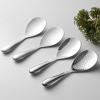 Cuillère à riz en acier inoxydable 316L épaissie, à manche creux, résistante à la chaleur, finition miroir, pour cuisinières électriques domestiques
