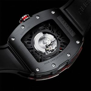 Montre mécanique pour homme personnalisée en acier inoxydable, style simple, résistante à l'eau, bracelet de 20 mm, affichage à aiguilles - Product Image 3