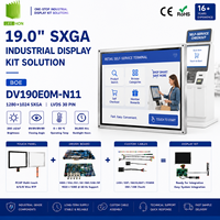 BOE DV190E0M-N11 Kit Solusi LCD Industri 19 Inci 1280x1024 dengan Papan Pengontrol VGA DVI Aksesori Layar Sentuh