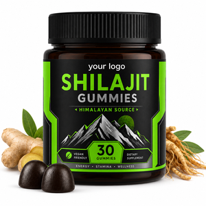 Marque Privée OEM ODM Certifié GMP Végétalien Sans Sucre Base de Pectine Résine de l'Himalaya KSM66 Ashwagandha Énergie Quotidienne Endurance Shilajit - Product Image 1