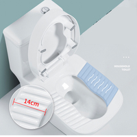 WC à la chinoise en céramique de Chaozhou avec couvercle de siège, double chasse d'eau, WC monobloc