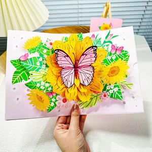 Tarjeta de Felicitación Creativa 3D con Diseño de Árbol de Mariposas para el Día de San Valentín, Tarjeta Pop-up Tallada en Papel, Regalo - Product Image 4