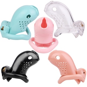 Jaula de Castidad de Resina con 4 Anillos, Juguetes Eróticos para Adultos, Ejercitador de Pene, Anillos Uretrales, Equipo de Bondage - Product Image 1