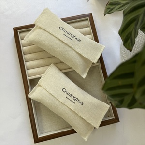 Chuanghua geri dönüşümlü organik pamuk tuval zarf kılıfı İpli özel Logo çevre dostu Gua Sha tarak ambalaj takı için - Product Image 5