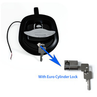 Serrure à compression centrale pliable à poignée en T 12V 24V, en alliage de zinc, avec noyau de serrure de style européen et système de verrouillage queue de baleine