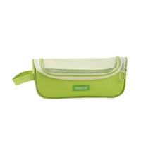Trousse à crayons créative transparente en cuir avec fermeture éclair, grande capacité, simple et portable, pour l'école et le bureau, idéale pour l'école primaire