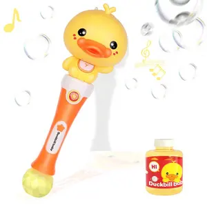 Brand New Duck Blower Gun bubble Machine for TikTok Maker Cartoon Duckbill Baby Outdoor Packing Duck Plastic Bubble Wand