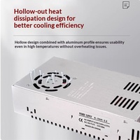 Alimentation à découpage avec boîtier en aluminium 12V/24V 10A-50A pour ventilateur CC, surveillance, panneau d'affichage et bande LED