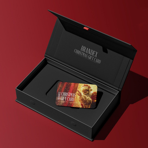 กล่องบรรจุการ์ดแม่เหล็กที่<span class=keywords><strong>ระลึก</strong></span>เกมของขวัญหรูหราโลโก้ออกแบบได้เองสำหรับธุรกิจสีดำกระดาษแข็งแบบแข็งธนาคารวีไอพีการ์ดโลหะ - Product Image 5