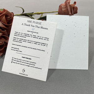 Cá nhân hoá tùy chỉnh in ấn logo cho doanh nghiệp nhỏ handmade phân hủy sinh học thực vật Hạt giống hoa thẻ giấy với có thể nhìn thấy hạt giống - Product Image 6