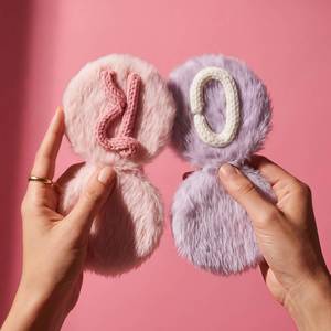 Personalized Fuzzy Compact <b>Mirror</b>, Custom Initial <b>Round</b> Pocket <b>Mirror</b>, Portable Mini Travel Cosmetic <b>Mirror</b> - Product Image 4