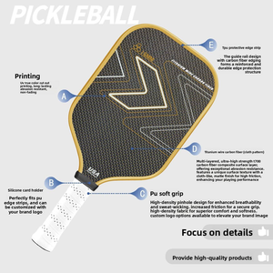 Nueva Pala de Pickleball de Titanio y Carbono 2026, Textura Esmerilada, Núcleo de Panel PP, Amortiguador que <span class=keywords><strong>Optimiza</strong></span> el Efecto de Giro del Balón - Product Image 5