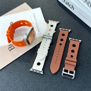 Bracelet en silicone perforé BEEFLYPOWER <span class=keywords><strong>Sport</strong></span> pour <span class=keywords><strong>Apple</strong></span> <span class=keywords><strong>Watch</strong></span> Series 11 10 9 8 <span class=keywords><strong>7</strong></span> 6 SE 46mm 49mm Accessoires - Product Image 3