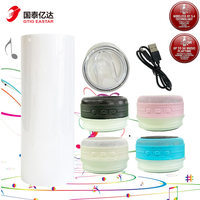 Cadeaux de Noël : Bouteille d'eau sport 600 ml pour haut-parleur V5.4 avec micro intégré, portable, en acier inoxydable 304, LED colorées