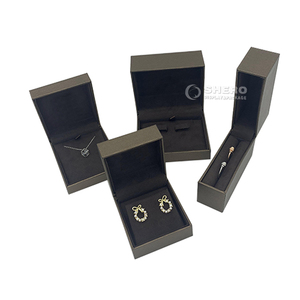 Boîtes de luxe en gros, exquises, noires, personnalisées, de qualité supérieure, pour collier, bracelet, bague, boucles d'oreilles, boîtes à bijoux - Product Image 6