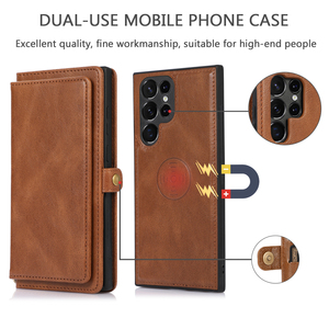 Étui de téléphone à rabat magnétique avec support de carte de recharge <span class=keywords><strong>sans</strong></span> <span class=keywords><strong>fil</strong></span> en similicuir pour <span class=keywords><strong>Samsung</strong></span> Galaxy S26 Ultra S25 Plus S24 - Product Image 4