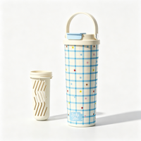 Tasse isotherme en acier inoxydable 304 avec poignée, motif dessin animé, infuseur à thé portable, rétention thermique de 6 à 12 heures