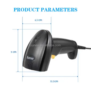 Automatic Identify Scan Wired Bar Code Card Document Reader 1d 2d Qr Barcode Scanner Portable Handheld Scanner Pos Payment