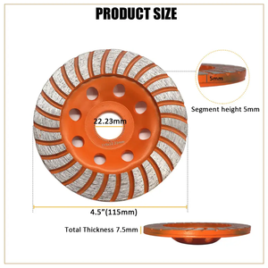 Meule à diamant turbo pour le polissage des surfaces en béton et en marbre, meule à angle, <span class=keywords><strong>disque</strong></span> <span class=keywords><strong>abrasif</strong></span> - Product Image 5