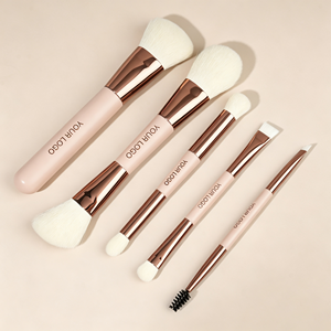 Ensemble de 11 pinceaux cosmétiques portables à manche rose, pinceaux de maquillage double face, pinceaux de maquillage Vega, pinceaux de maquillage - Product Image 2