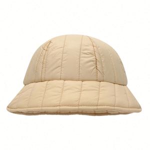 2024 New Japanese Literary Artistic Bowler Bucket <b>Hat</b> Autumn Winter Women Eiderdown Cotton Quilted Soft Warm Fisherman <b>Hat</b> - Product Image 5