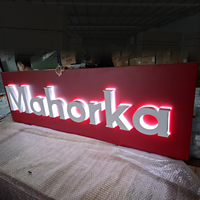 Letras 3D Personalizadas de Acero Inoxidable, Letrero Exterior con Retroiluminación LED, Resistente al Agua, Multicolor, IP54, para Oficinas, Tiendas, Edificios, Empresas