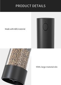 电动盐胡椒研磨器套装 USB 充电支架 耐用不锈钢 适合厨房烧烤 露营 酒店 餐厅 家居礼品 - Product Image 3