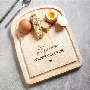 Personalised Egg & Toast wooden Board| Breakfast Dippy Eggs Board Personalized Egg Cup